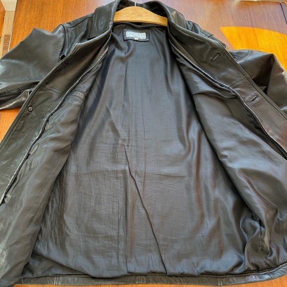 Wilson Pelle Studio Men’s Soft Leather Jacket Blazer Blk Thinsulate Lining L EUC - Picture 4 of 13